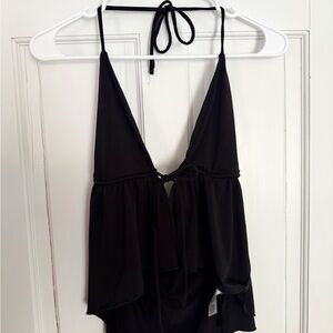 Garage Black Halter Top